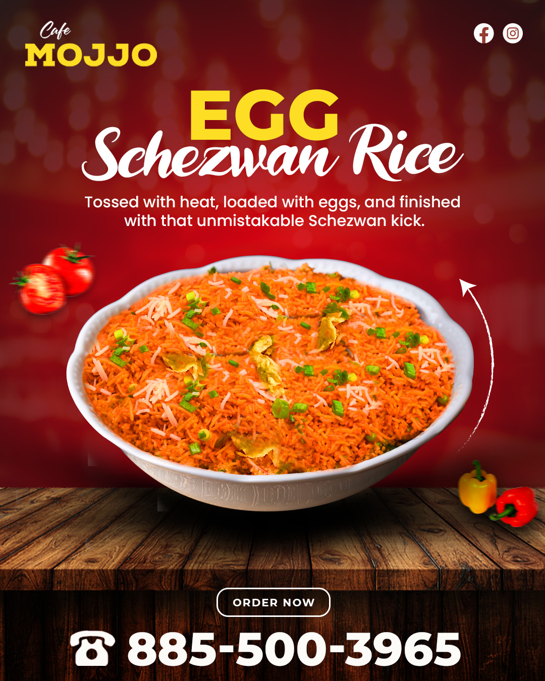 Egg Schezwan Rice